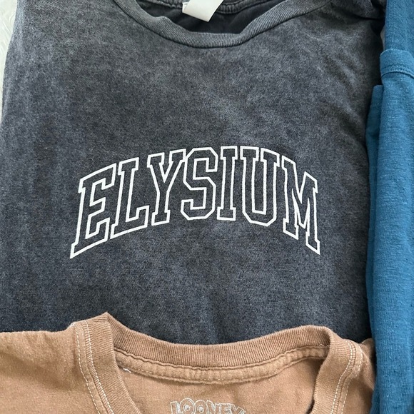 Bundle Of 8 Assorted Colors Graphic Prints Short Sleeve Crew Neck TShirts Large - Picture 2 of 7